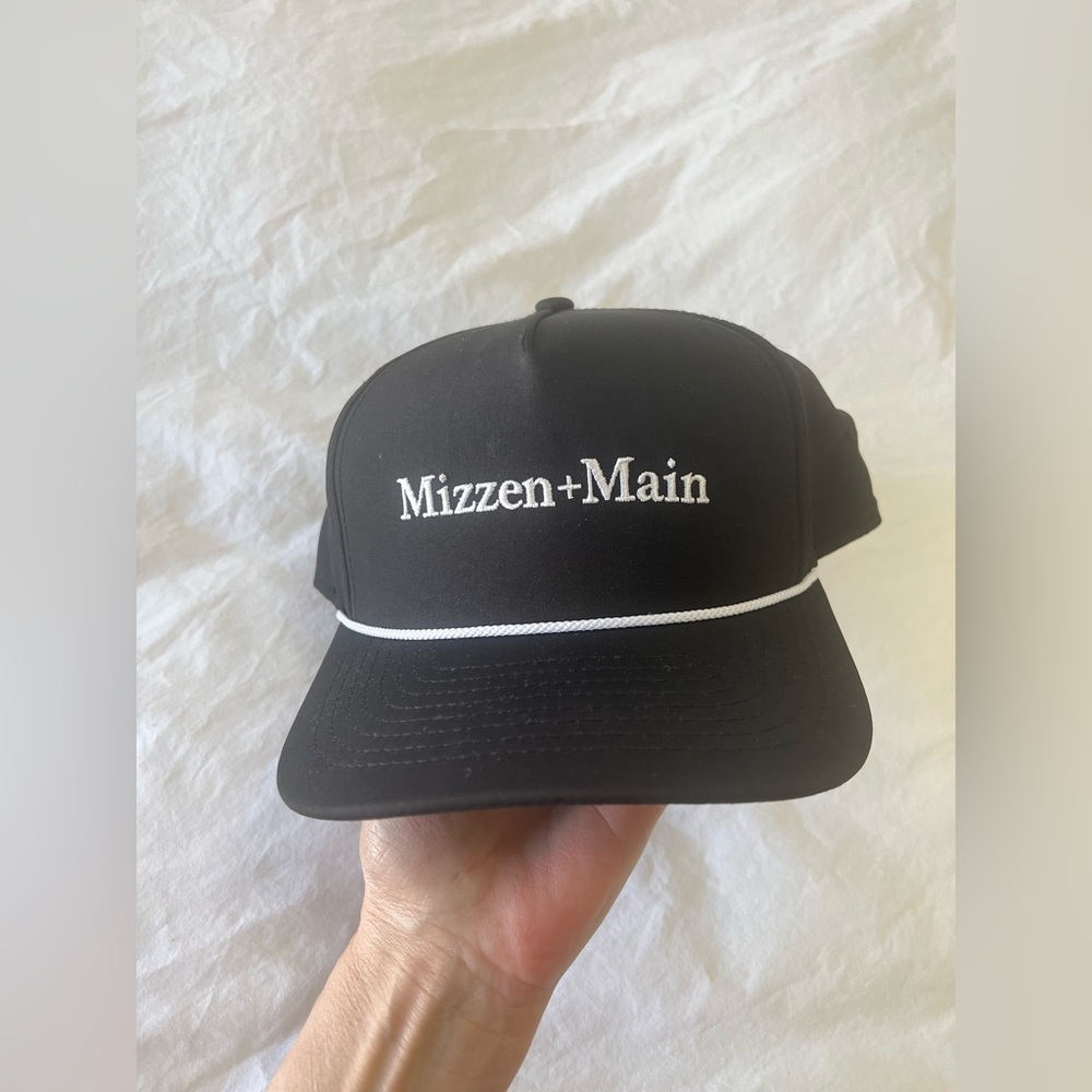 Mizzen + Main | Black Rope Hat Cap Snap Back | One Size